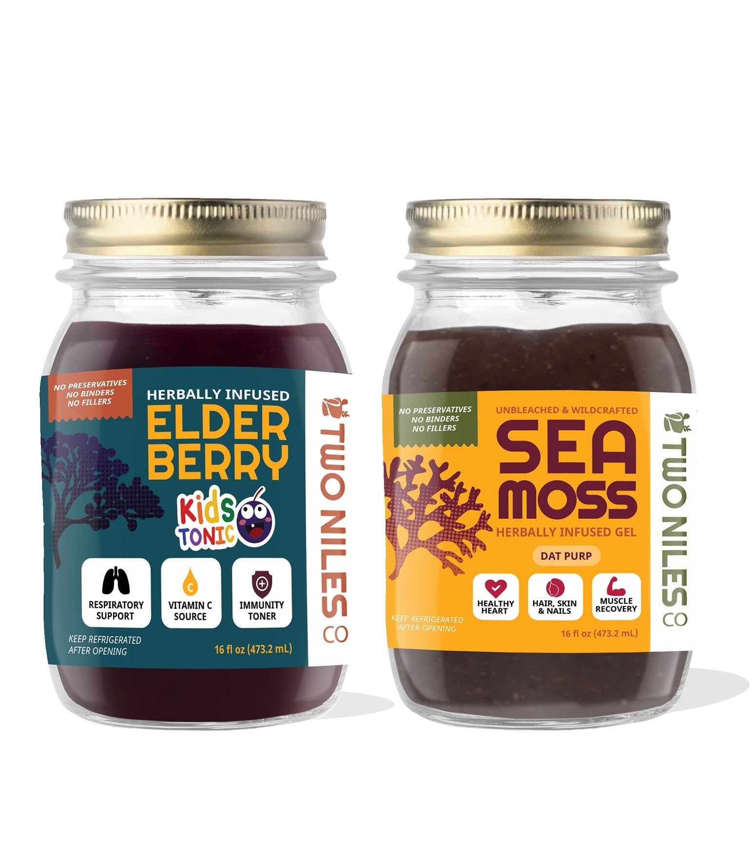 Sea Moss & Kid Friendly Elderberry Tonic Bundle - Two Niles Co